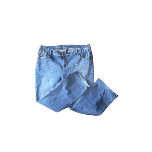 Lane Bryant Blue Denim Slim Bootcut Jeans Women Sz 28 Average Plus Size Workwear - Picture 2 of 6